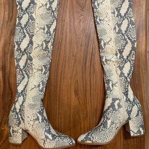 Steve Madden Over the knee Snakeskin boots